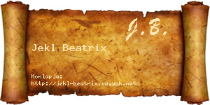 Jekl Beatrix névjegykártya